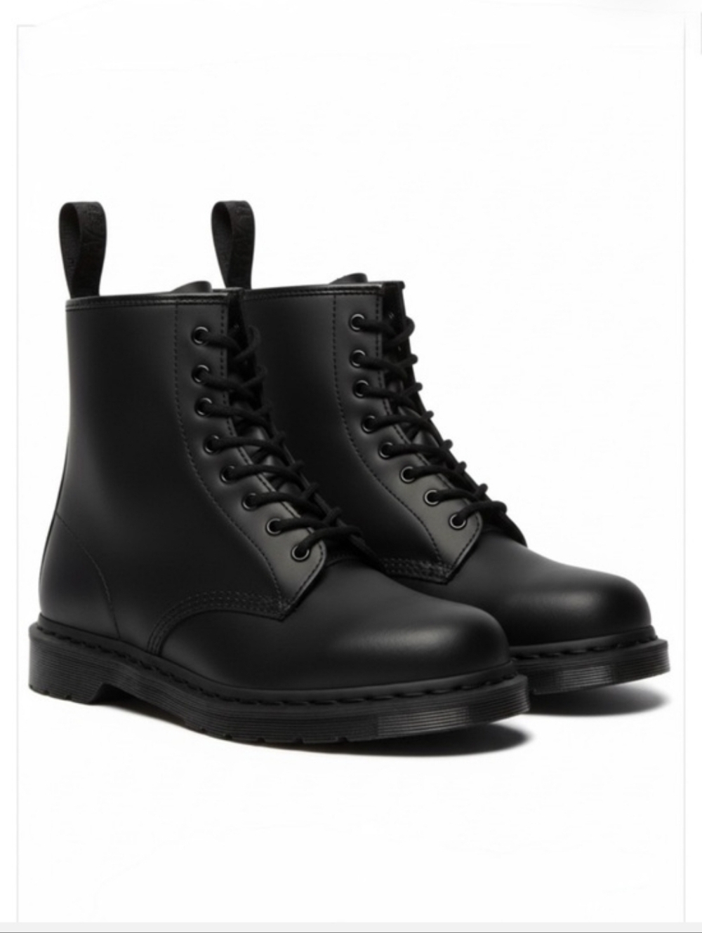 Dr Martens 1460 Mono Black Smooth Combat Boots Men's 12